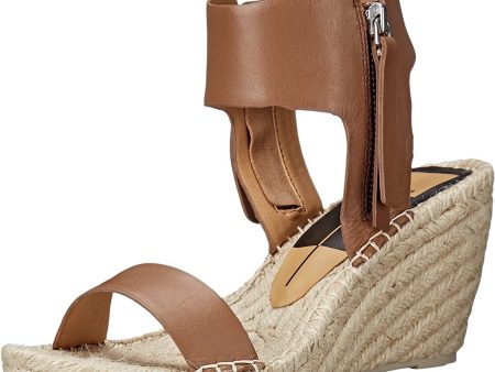 DOLCE VITA Womens Caramel Beige Padded Gisele Round Toe Wedge Espadrille Shoes M Fashion