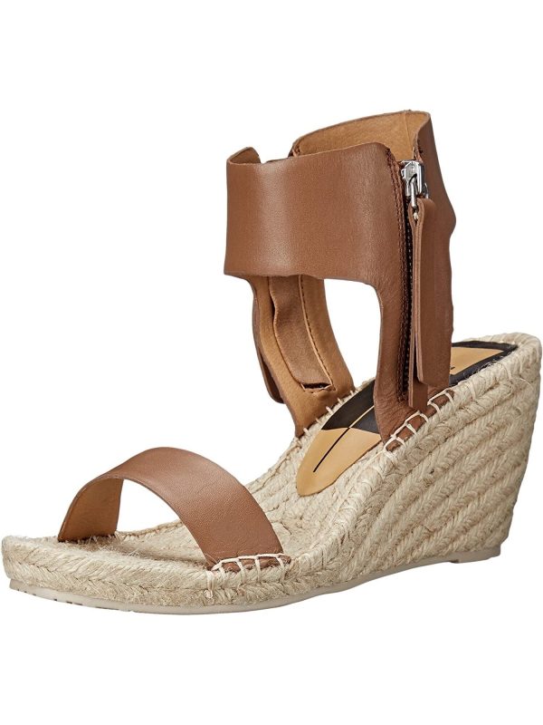 DOLCE VITA Womens Caramel Beige Padded Gisele Round Toe Wedge Espadrille Shoes M Fashion