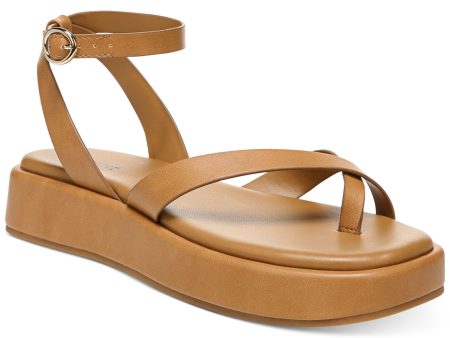 ALFANI Womens Brown Strappy Padded Araa Round Toe Buckle Heeled M Online