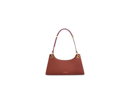 APEDE MOD Women s Burgundy Solid Suede Single Strap Shoulder Bag Sale