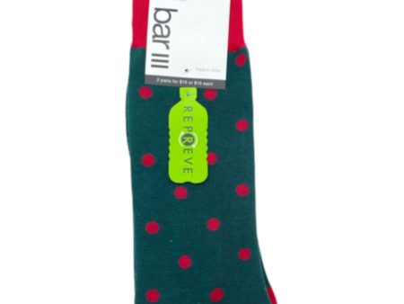 BAR III Mens Green Polka Dot Seamless Casual Crew Socks Online now