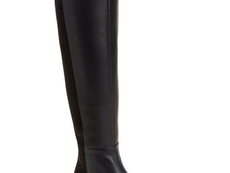 ALFANI Womens Black Goring Ludlowe Round Toe Block Heel Zip-Up Leather Riding Boot M Cheap