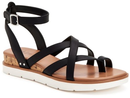 STYLE & COMPANY Womens Black Adjustable Strap Cushioned Darlaa Round Toe Buckle Sandals Shoes M Online Sale