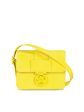 LONGCHAMP Women s Yellow Solid Suede Logo Hardware Adjustable Strap Crossbody Handbag Purse Hot on Sale