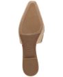 INC Womens Beige Woven Goring The Negril Square Toe Slip On Mules M on Sale