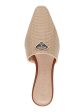 INC Womens Beige Woven Goring The Negril Square Toe Slip On Mules M on Sale