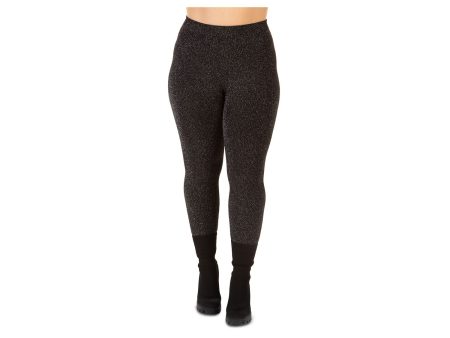 BLACK TAPE Womens Black Stretch Glitter Skinny Leggings Online