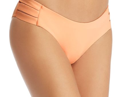 VITAMIN A Women s Orange Cutout Bikini Swimwear Bottom Discount