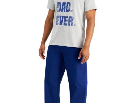 CLUBROOM Navy Best Dad Ever Graphic Short Sleeve Straight leg Everyday Pajamas Online Sale