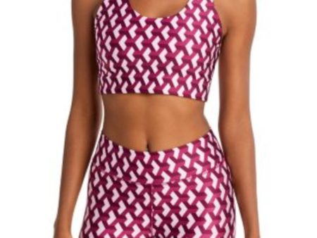 TEREZ Burgundy Geometric Everyday Sport Online Sale