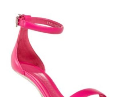 ALEXANDER MCQUEEN Womens Pink Ankle Strap Padded Arc Open Toe Buckle Leather Heeled Online