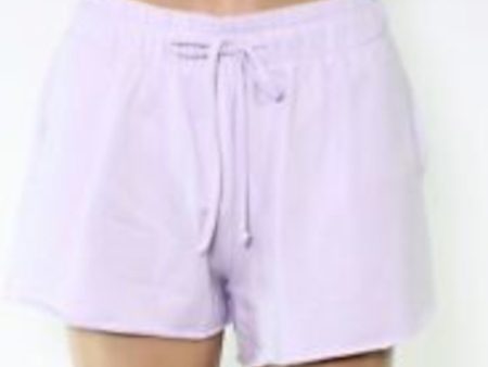 BAM BY BETSY & ADAM Womens Purple Pocketed Raw-hem Drawstring-waist Lounge Shorts Discount