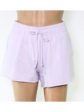 BAM BY BETSY & ADAM Womens Purple Pocketed Raw-hem Drawstring-waist Lounge Shorts Discount