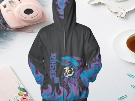 All-over Print Full Zip Up Hoodie (Lightweight) tét 1234 Hot on Sale