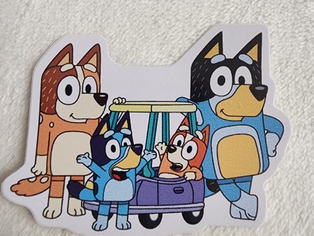 Bluey, Bingo, Mum and Dad Sticker For Discount