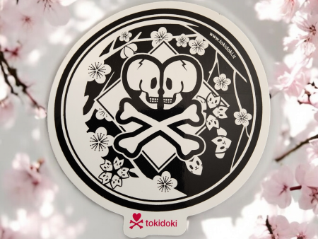 Tokidoki Sakura Double Skull Sticker For Cheap