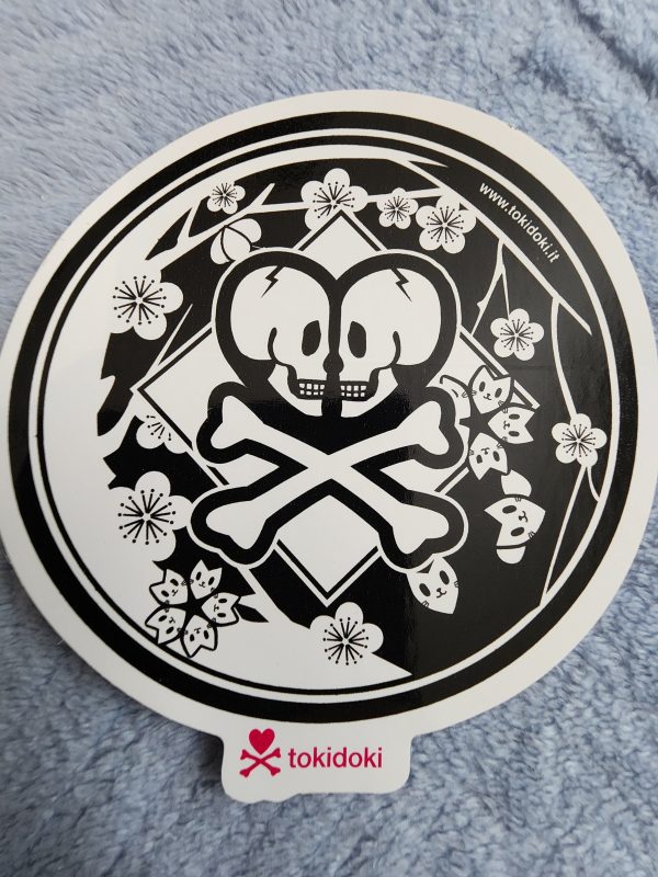 Tokidoki Sakura Double Skull Sticker For Cheap