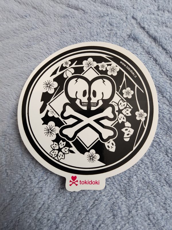 Tokidoki Sakura Double Skull Sticker For Cheap